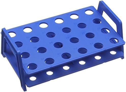 Heathrow Scientific HD120241 Microtube Rack, 24 x 1.5/2 mL, Blue (Pack of 8)