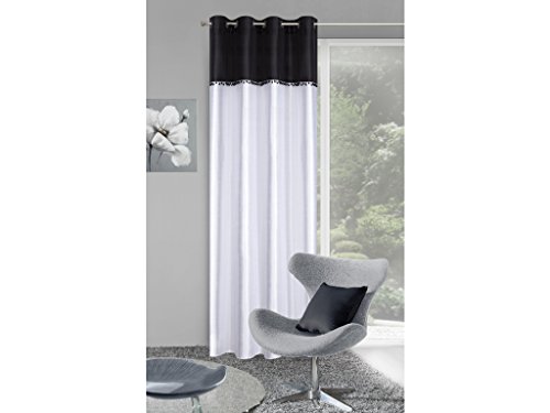 Preisvergleich Produktbild Vorhang CARMEN 140x250cm - mit Deko Steinen, Gardine, Ösenschal, Fensterdekoration