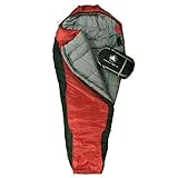 Bequemer wasserabweisender Campingschlafsack für Frühling, Sommer und Herbst. | Kleines Packmaß optimal auf Reisen, beim Camping, im Urlaub, beim Wandern, Zelten, Festival und Trekking-Touren.