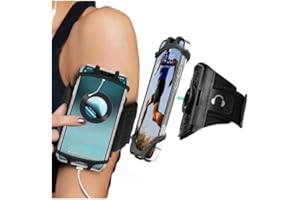WUBAYI Universelles Laufarmband, 360 Grad drehbar, um die Handyhalterung zu entfernen, geeignet für iPhone 11 12 X Xr Xs Max 11/12 Pro Samsung S9+ S10+ Plus