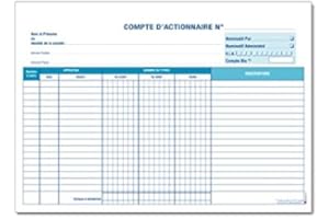 REGISTRE.FR Fiches de Comptes d'Actionnaires - Lot de 50 - M072
