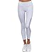 Produktbild Damen Leggings Ronamick Frauen Skinny Leggings Hohe Taille Sport Hose Elastische Laufhose Yoga Fitness Dünne Hosen (M, Weiß)