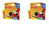 PACK OF 2 Kodak Fun Saver Disposable Single Use Camera with Flash - 39 Pictures / Exposures - EXTRA VALUE TWIN PACK