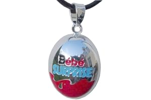 BIJOUX DE GROSSESSE Pendentif Bijou de Grossesse Bola "Bébé Surprise" Plaqué Argent et Cordon.