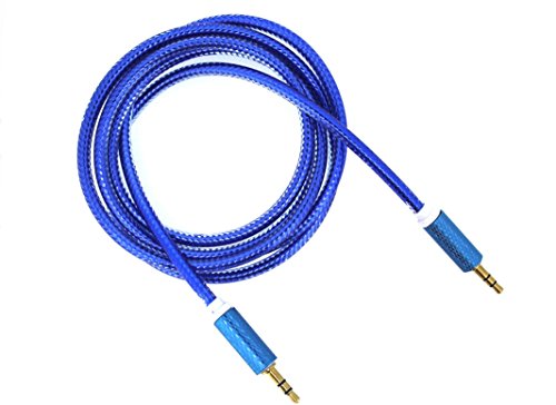 AUX Cable 3.5mm Audio Cable - Nylon Braided 3.3ft (1m) (Black) Premium Auxiliary Aux Cable For Car, Echo Dot, iPhone, iPod, iPad, Home Stereos, Smartphones, MP3 Players