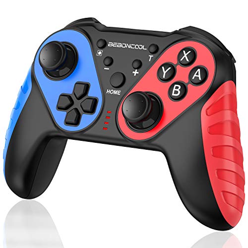 BEBONCOOL Manettes Switch Wireless pour Nintendo, Manette Switch NFC sans Fil avec Amiibo, Somatosensoriel à 6 Axes avec à Réponse Rapide à Deux Moteurs Manette Pro Switch pour Nintendo