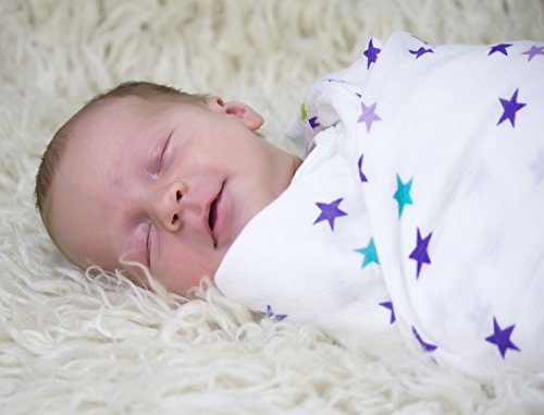 Luxus Spuck- & Pucktuch in hochwertiger Geschenkbox. Mit gratis E-Book. 100 % kuschelweiche Bambusviskose, 120 x 120 cm. Perfekt für den Sommer. Sehr beliebtes Geschenk zur Geburt! - 4