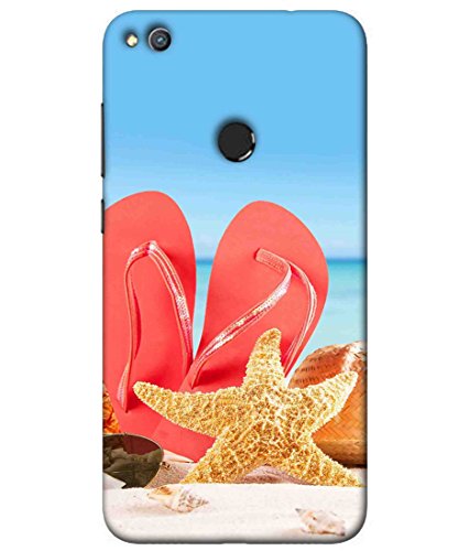 Printfidaa Huawei P8 Lite (2017), Huawei P9 Lite (2017), Huawei Honor 8 Lite, Huawei Nova Lite, Huawei GR3 (2017) Back Cover Red Slippers with Starfish Printed Designer Back Case
