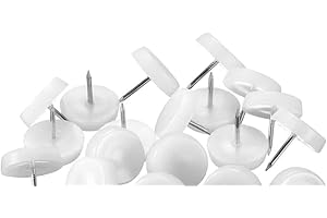 CELTIC WOODS WHITE FURNITURE GLIDE NAILS Knock In Table Chair Leg Feet Protectors Pack of 12