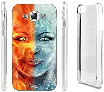CASELABDESIGNS HARD BACK CASE COVER FUOCO WOMAN FOR SAMSUNG GALAXY E7 SM-E700F - BODY IN HARD MATERIAL PROTECTIVE SHOCK