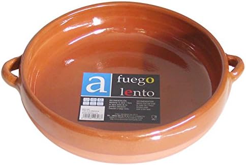 Simmer Oven Cooking Pot with Handles, Earthenware, Honey, 25cm