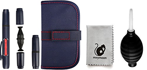 meymoon 5-Teiliges Reinigungs-Set für Spiegelreflex Kameras mit Tasche und Ersatz-Patronen meymoon 5-Teiliges Reinigungs-Set für Spiegelreflex Kameras mit Tasche und Ersatz-Patronen