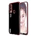 Produktbild Conie Schutzhülle kompatibel mit Huawei P20 Lite, Hülle Bumper Slim Cover Chrome Design Silikon Case Rückschale in Rot