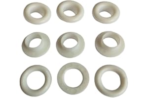 CWOQOCW Pratico occhiello in plastica regolabile, diametro interno 15 mm, diametro esterno 28 mm, nero/bianco (50 pezzi, bianco)