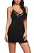 Produktbild Sexy Negligee Nachtwäsche Nachthemd Unterkleid Frauen Spitze Lingerie Nachtkleid Babydoll Dessous Reizwäsche Sleepwear Kleid mit String  XXL,  A Schwarz
