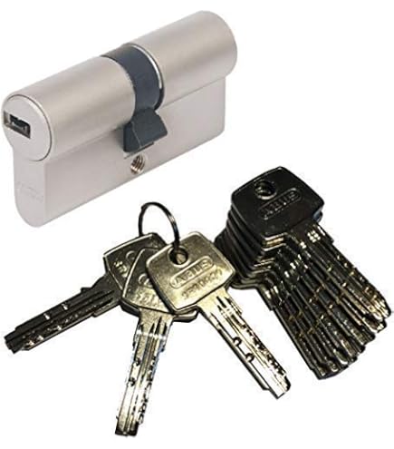 Sécurité Renforcée Carte Cylindre Double Entrée ABUS EC660 - Longueur 40/50 Mm (c=90 Mm) Avec 6 Clés Et Carte Sécurité Cylindre De Sécurité