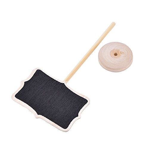 Mini Rechteck Kreidetafeln doppelseitig schwarz Board für Nachricht Board Schilder, Set von 12, Mini Chalkboard Rectangle Shape Blackboards on Stick Stand Place Holder Brand New Wedding Party Decorations - 5