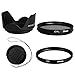Price comparison product image BPS 55mm Filter Set - UV Filter + CPL Filter + Lens Hood + Lens Cap for Nikon D5500 D5300 D3300 D3200 D7100 D7200 Canon EOS 1200D 1100D 1300D 750D 700D Digital Camera