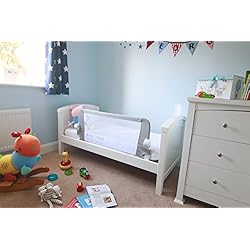Venture Qfix Barrière de lit, rail de lit portable et pliable 99 cm x 42 cm, Blanc, Gris