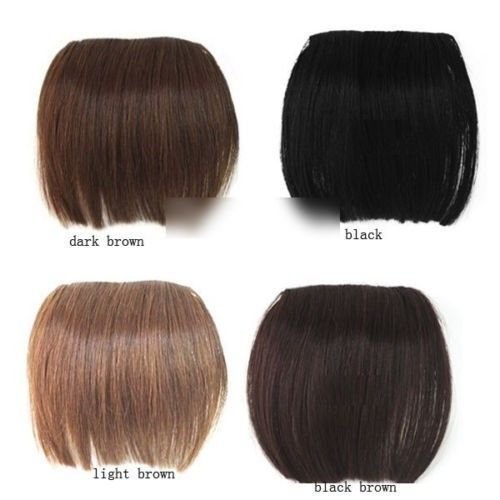2014 Popular Full Bangs Pieces Clip in on Hair Extensions Brazilian Bang
