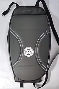 Al Ameen RE Classic Bike Tank Cover Classic 350/500 with RE Logo/Matt Black/Oval Shape/with 14cm Big Compartment / 2 Zip & 1 Secret Compartment/Easy Install Straps