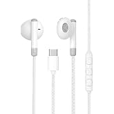 Type c Kablolu Kulaklık, Type-C Girişli, Cihaz Se&ccedil;mez, HiFi Ses, Dahili Mikrofon, Ergonomik Tasarım, Hasır Sarım, Kablo &uuml;zeri