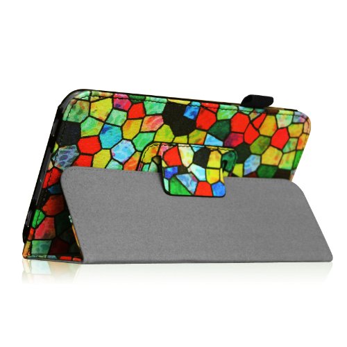 Fintie Samsung Galaxy Tab 4 7.0 Hülle Case – Slim Fit Folio Kunstleder Schutzhülle Cover Tasche mit Ständerfunktion für Samsung Galaxy Tab 4 7.0 T230 T235 (7 Zoll) Tablet, Mosaic - 9