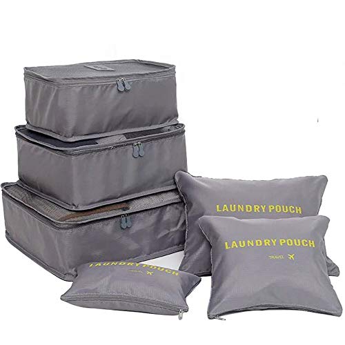 Clothes Bag Set 7-Piece Travel Bag in Suitcase Laundry Bag Shoe Bag Cosmetic Storage Bag Choice of Colours