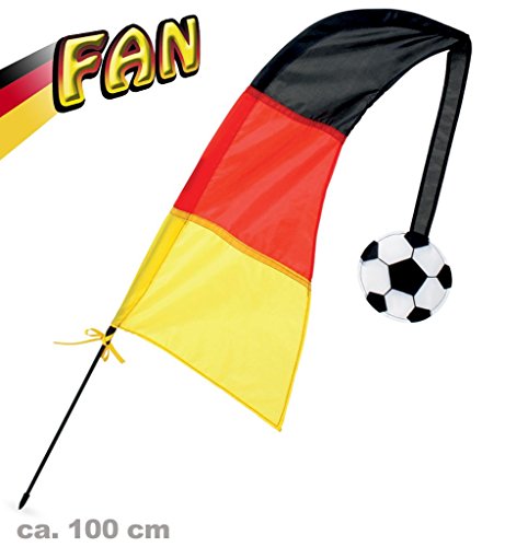 Fanartikel “Windfahne” FAN ca. 100 cm Deutschland Fußball WM EM schwarz rot gold Fußballfans