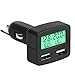 Produktbild Multifunktionale Playstation Dual USB Port Leistungsstark Fahrzeug KFZ-Ladegerät Voltmeter Amperemeter Thermometer Digitales LCD-Display 3 A KFZ-Ladegerät für iPhone, iPad, Samsung, LG