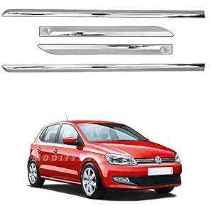 ModifyStyle Side Beading/Side Cladding/Door Garnish/Door Protector Chrome Suitable for Volkswagen Polo (2010 to Present) (Set of 4pcs)