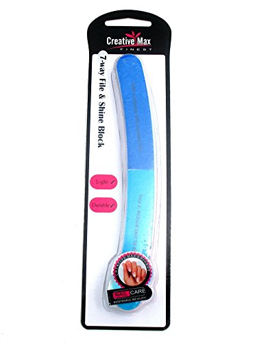 7 Way Nail File & Shine Manicure Block by Creative Max Finest