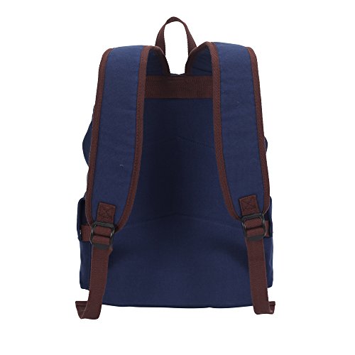 Veevan Damen Herren Retro Canvas Laptop Rucksack 15,6 - 4