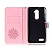 ZTE Zamx Pro/Z981 Case, ZTE Zamx Pro/Z981 Cover, Cozy Hut PU Leather Wallet Case for ZTE Zamx Pro/Z981 Flip Case Bookstyle Cover Half of the lotus Pattern Solid Color Folio Shell PU Cell Phone Holster with Hand Strap Stand Function Credit Card Slots Magnet Closure Anti-Drops Dustproof Protective Shell for ZTE Zamx Pro/Z981 - Pink Lotus