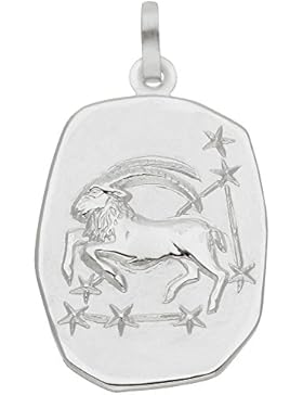 Silber 925 Sterling Silver Sternzeichen Anhänger - Steinbock - B. 17,8 mm - H. 23,3 mm