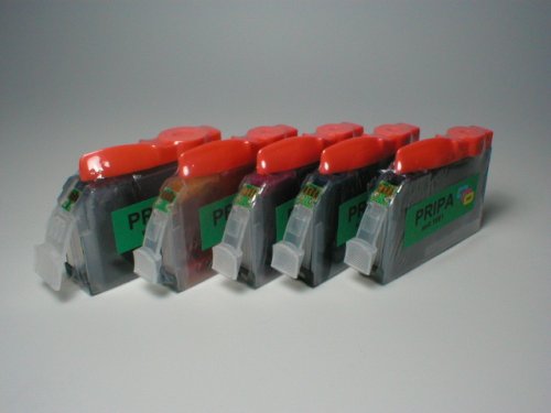 pripa 2 SATZ = 8 kompatible Canon Chip Patronen - Black Cyan Magenta Yellow - fuer Canon Pixma IP 3300 3500 IX 4000 5000 MP 510 520