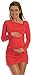 Happy Mama. Women's Maternity Long Sleeve Stretch Jersey Drape Tunic Top. 941p (Coral, 12)