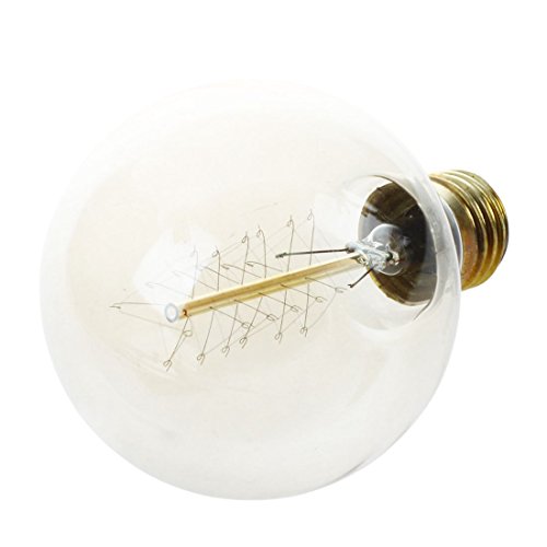 SODIAL(R) Filamento Luz Bombilla Tungsteno Pendiente Vintage Decorativo Industrial Edison Luz (G80 40W 220V filamento en espiral)
