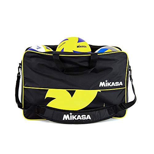 MIKASA Volleyball-Sac de Couchage-Noir/Jaune - 60 x 40 x 2 cm, 18 l 1938