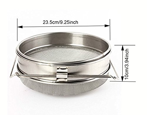 Carreguard Edelstahl Doppelschicht Beekeeping Honey Filter Bienenhaus Ausstattung - 2