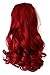 PRETTYSHOP 20" & 120g Hair Piece Pony Tail Extension 2 IN 1 Curled Wavy Heat-Resisting Diverse Colors (intense red 3100 H10-2)