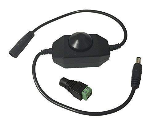 LitaElek DC 12V-24V 3A control de atenuador de cinta LED PWM dimmer LED tira controlador w / a DC adaptador jack para SMD 5050 3528 2835 5630 tira de LED y otros dispositivos de iluminación DC12V LED
