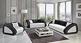 SAMOLUX SAM Sofa Garnitur Ciao Combi, Dreisitzer, Zweisitzer und Sessel in Weiß & Schwarz, Wohnlandschaft Designed by Ricardo Paolo