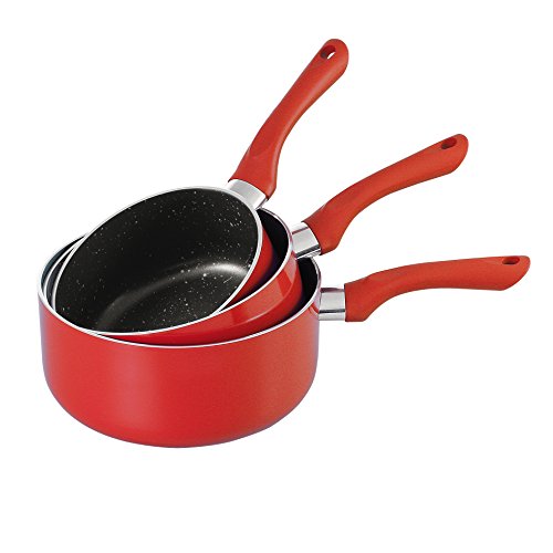 Kitchen Artist MEN125R Set de 3 Casséroles Rouge