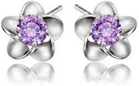 findout Amethyst Crystal plum flower Silver pendant Necklace + earring+ bracelet set,for women girls. (f736)