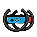 Price comparison product image Switch Steering Wheel Controller Grip Handle Holder for Nintendo Switch Joy-Con, Lammcou Ergonomic Mario Racing Wheel Joy Con Grips Case Accessory for Nintendo Switch Driving Game Mario Kart 8 Fast RMX Cars 3 Driven To Win (2 Pack Black)