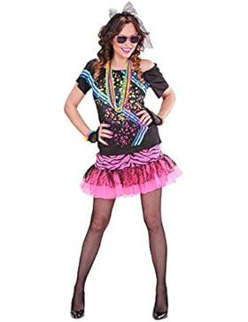 Widmann Erwachsenenkostüm  80er Jahre Rock Girl