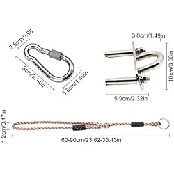 Hocolater Swing con Cable de Ajuste, esparcidor de Columpio no elástico y mosquetón con Cierre de Seguridad, gimnasios Interiores, Parques, neumáticos y Otras instalaciones de Columpios