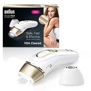 Braun?IPL Hair Removal for Women Silk Expert Pro 5 PL5137 with Venus Swirl Razor FDA Cleared Permanent Reduction in Hair Regrowth for Body Face Corded, Gold/White, 1 Count