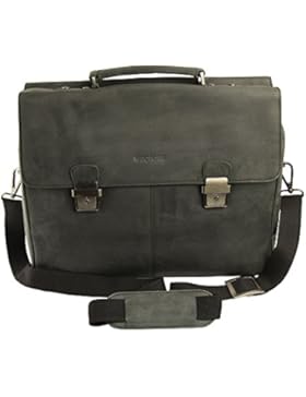 Marc Picard handgearbeitete Aktentasche Laptop bis 15,6 Zoll, Business Tasche, Schultertasche für Universität...